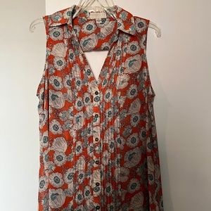 Sleeveless Blouse with Back Cut Out
